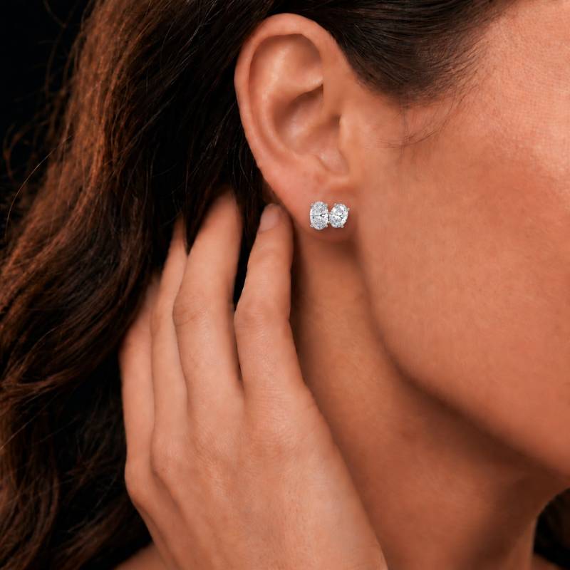 Toi Et Moi Oval Diamond Earrings