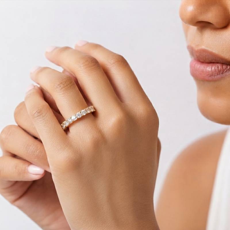 Round Diamond Full Eternity Ring