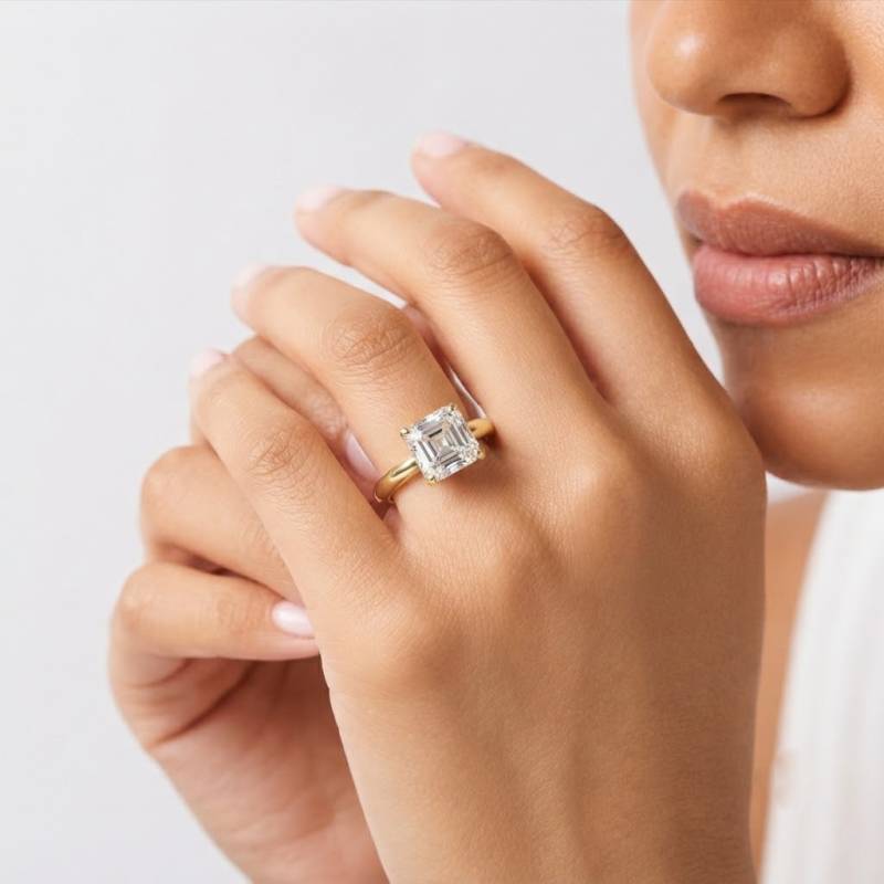 Asscher-Diamant-Verlobungsring