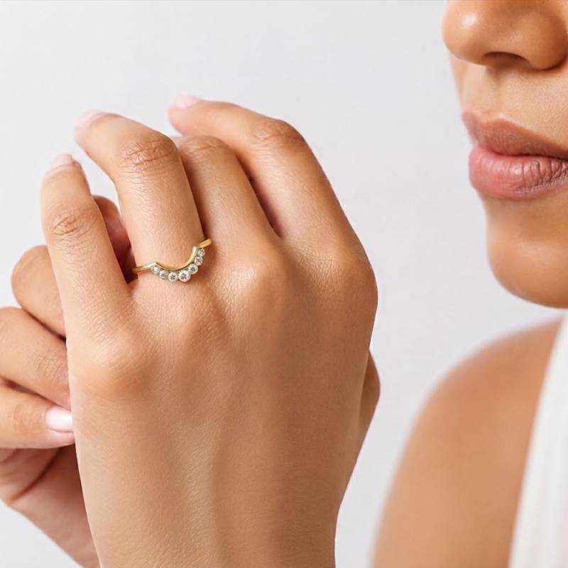 0,15 ct VS/F-G Rundschliff-Diamant-Ehering