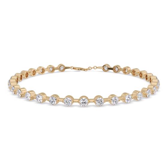Round Cut Prong Set Bracelet
