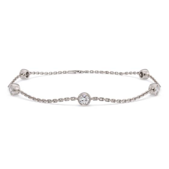 Classic Round Diamond Chain Bracelet