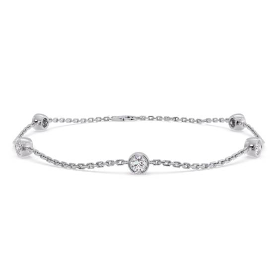 Classic Round Diamond Chain Bracelet