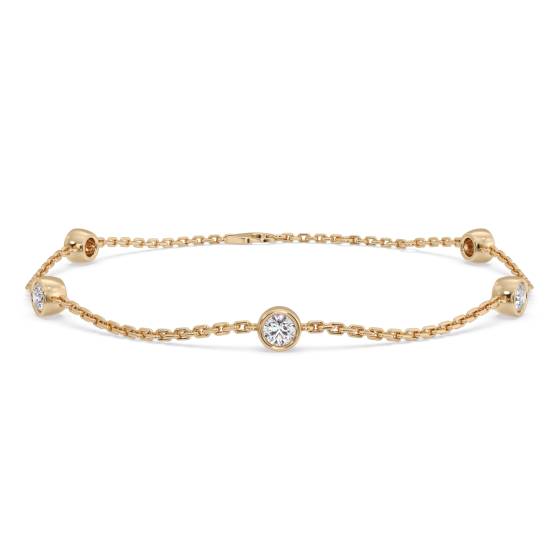 Classic Round Diamond Chain Bracelet