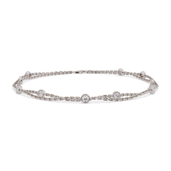 Classic Round Diamond Chain Bracelet