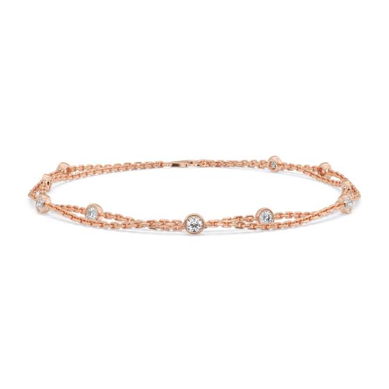 Classic Round Diamond Chain Bracelet