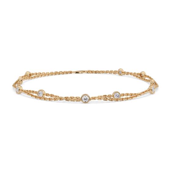 Classic Round Diamond Chain Bracelet