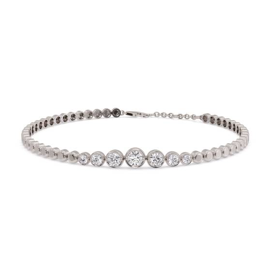 Classic Round Diamond Chain Bracelet