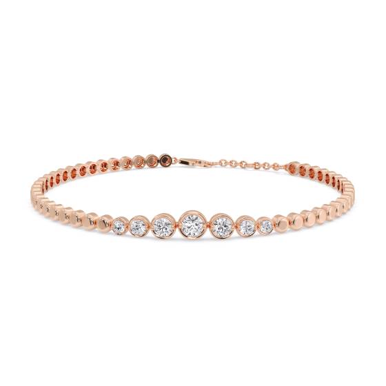 Classic Round Diamond Chain Bracelet