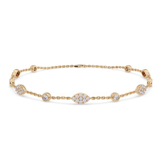Round Cut Diamond Set Bracelet
