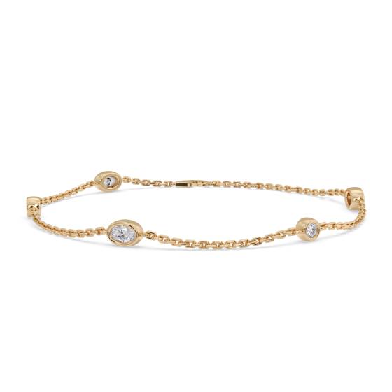 Oval Cut Diamond Set Bracelet