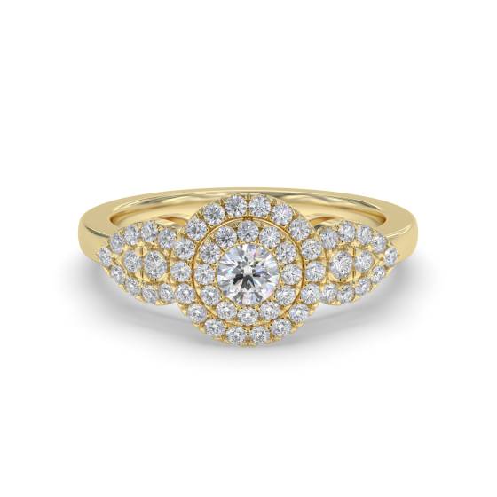 Modern Round Diamond Designer Dress Ring