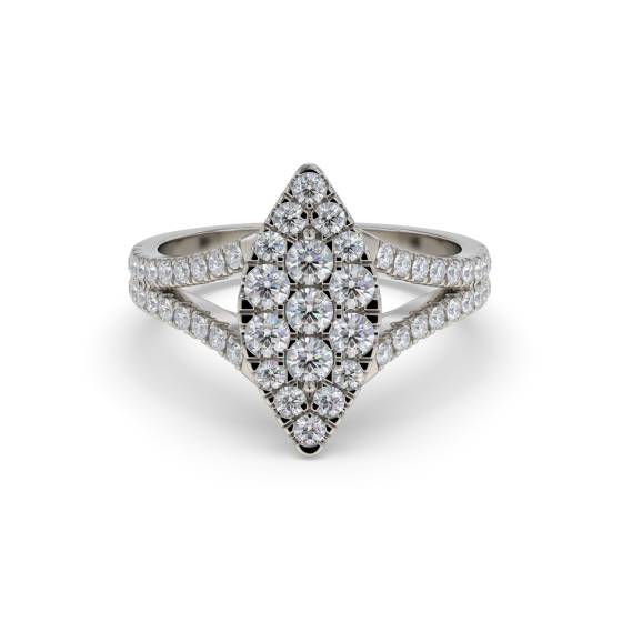 Modern Round Diamond Designer Ring
