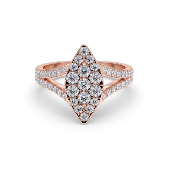 Modern Round Diamond Designer Ring