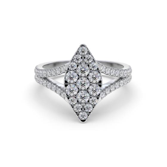 Modern Round Diamond Designer Ring