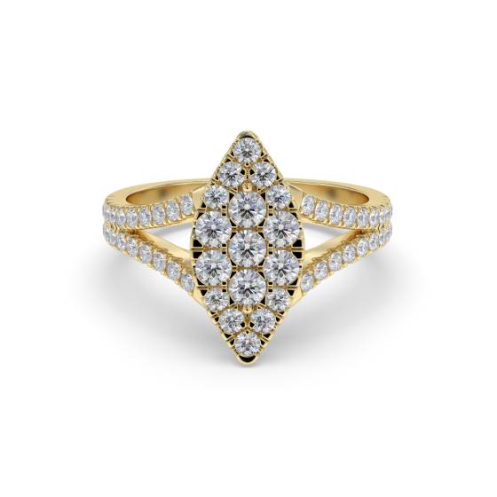 Modern Round Diamond Designer Ring