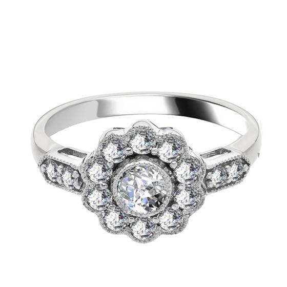 Modern Round Diamond Designer Ring