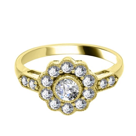 Modern Round Diamond Designer Ring