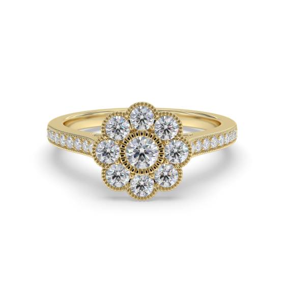 Modern Round Diamond Designer Ring