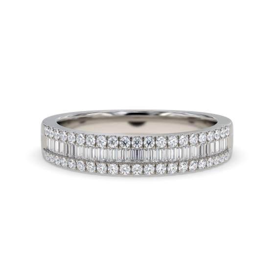 Round and Baguette Diamond Dress Ring