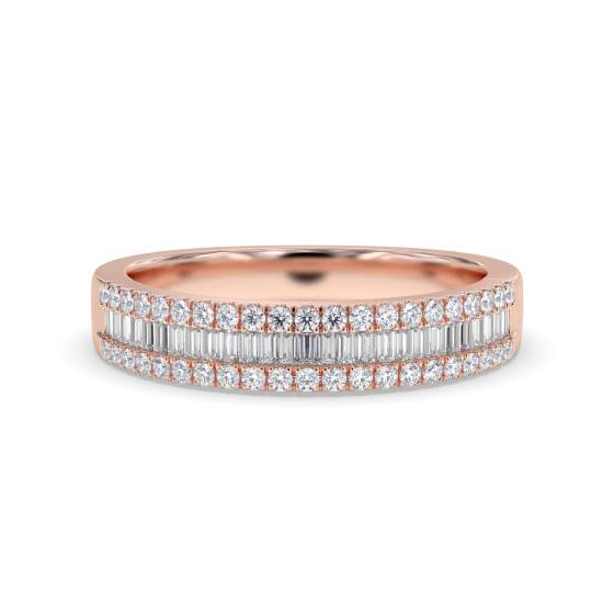 Round and Baguette Diamond Dress Ring
