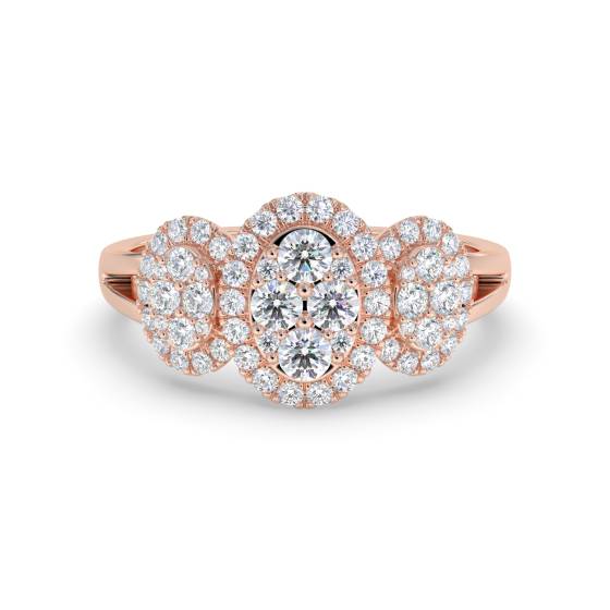 Modern Cluster Round Diamond Dress Ring