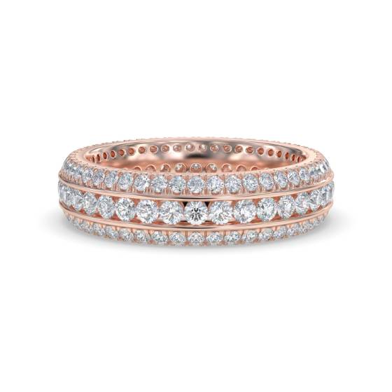 Elegant Round Diamond Multi Row Dress Ring