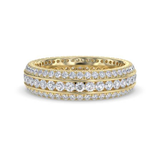 Elegant Round Diamond Multi Row Dress Ring