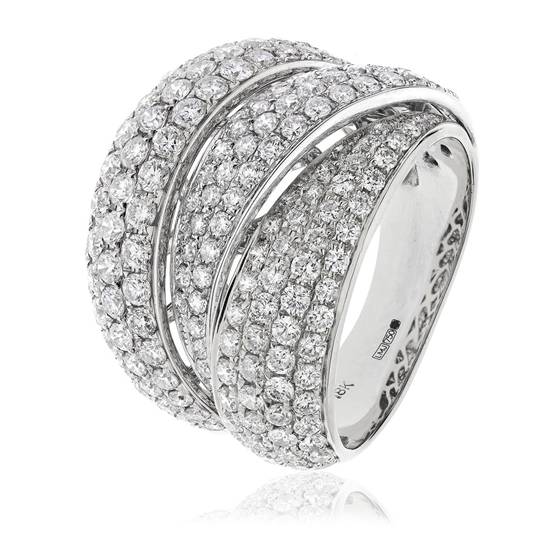 Round Diamond Pave Dress Ring