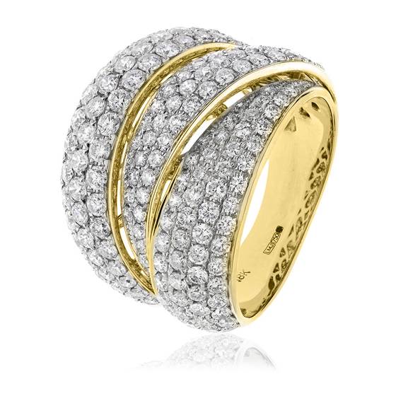 Round Diamond Pave Dress Ring