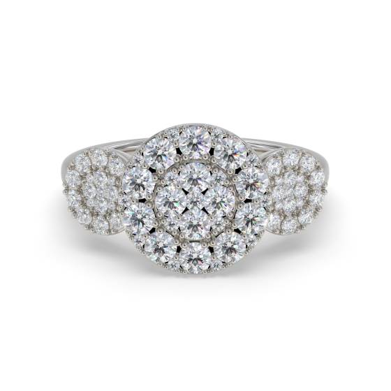 Modern Cluster Round Diamond Dress Ring