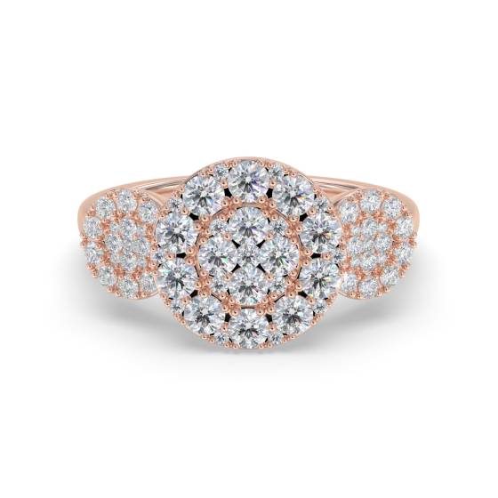Modern Cluster Round Diamond Dress Ring