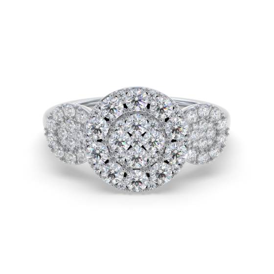 Modern Cluster Round Diamond Dress Ring