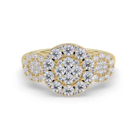 Modern Cluster Round Diamond Dress Ring