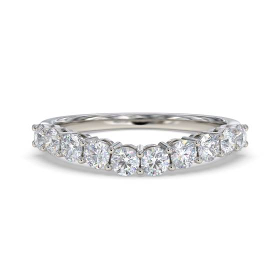 Wishbone Shaped Diamond Wedding Ring