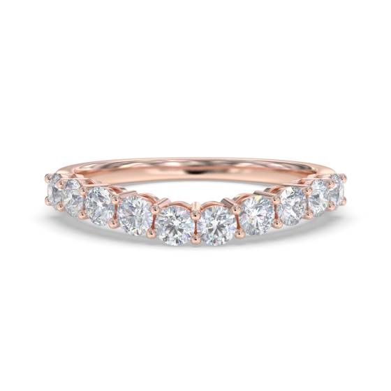 Wishbone Shaped Diamond Wedding Ring