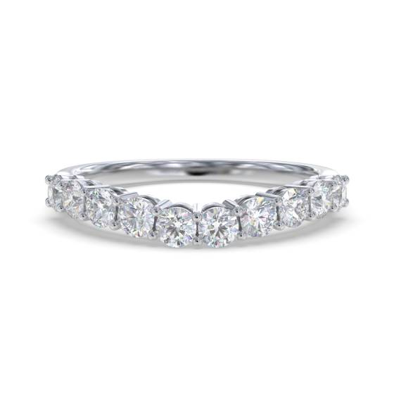 Wishbone Shaped Diamond Wedding Ring