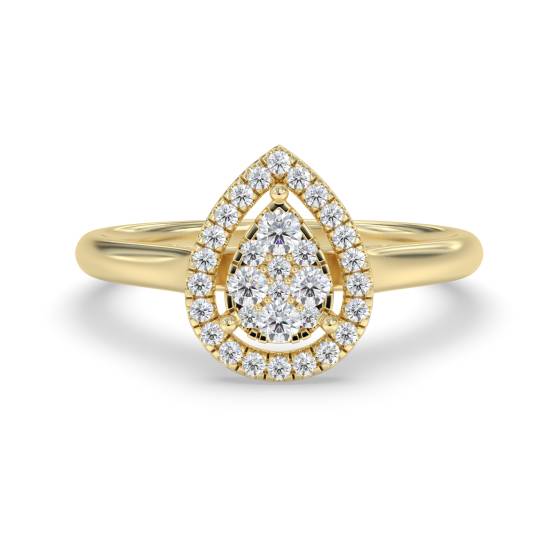 Round Diamond Cluster Halo Ring