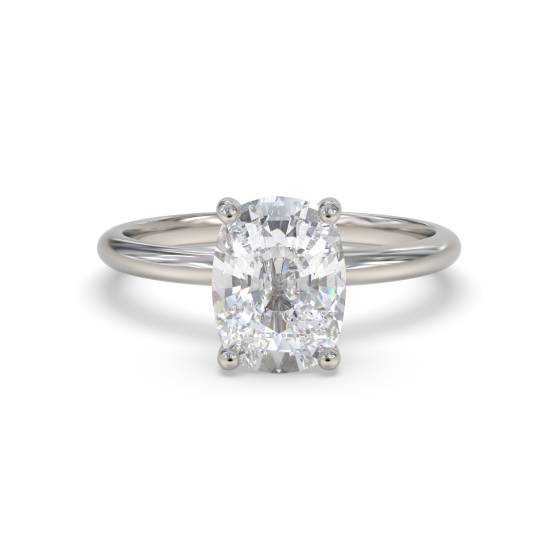 Elongated Cushion Solitaire Ring