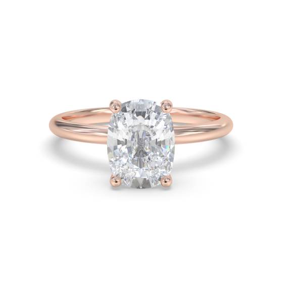 Elongated Cushion Solitaire Ring