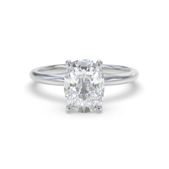 Elongated Cushion Solitaire Ring