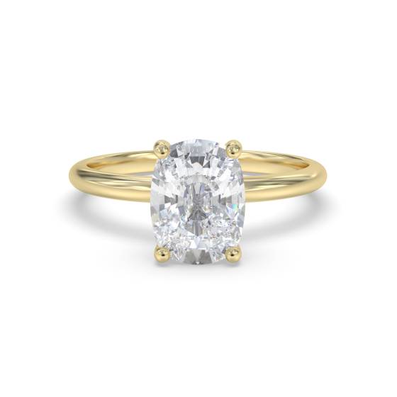 Elongated Cushion Solitaire Ring
