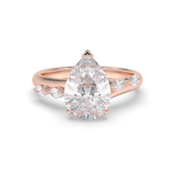 Pear Shoulder Set Engagement Ring