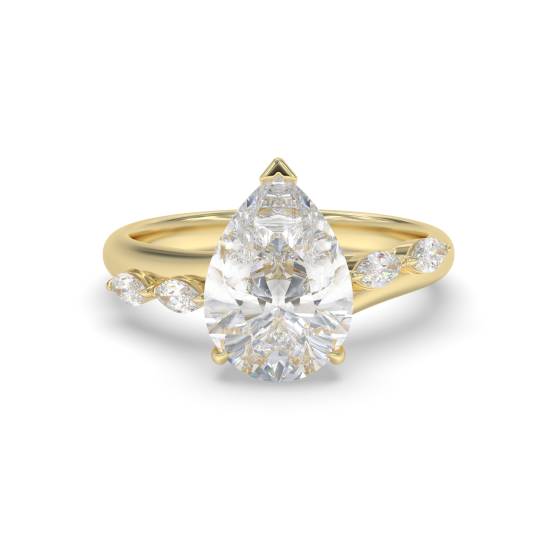 Pear Shoulder Set Engagement Ring