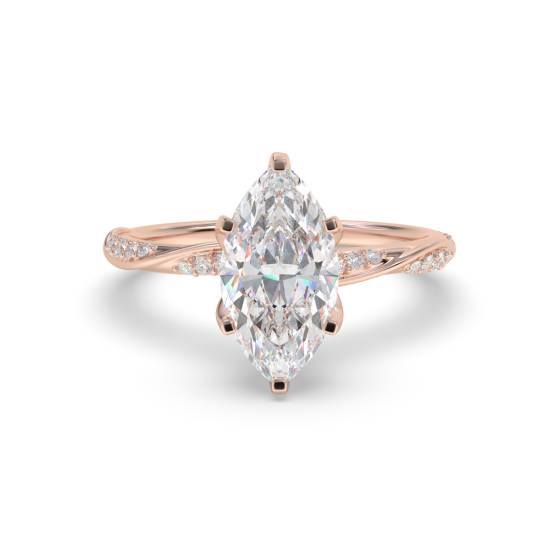 Marquise Shoulder Set Engagement Ring