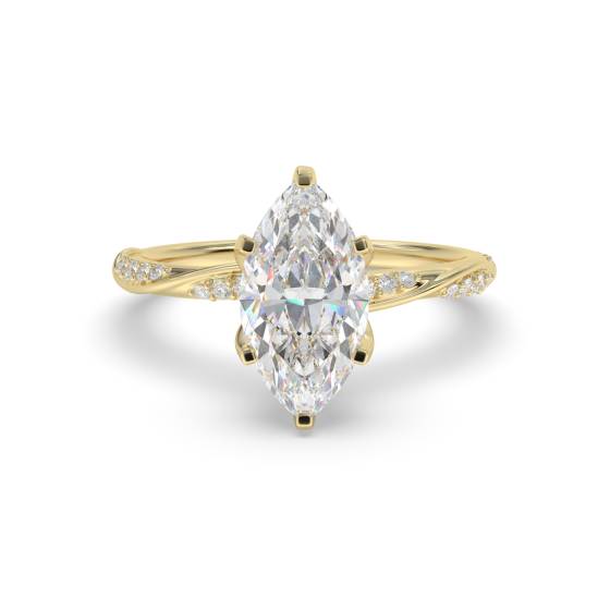 Marquise Shoulder Set Engagement Ring