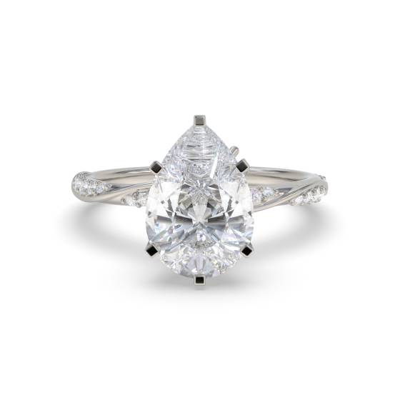 Pear Shoulder Set Engagement Ring