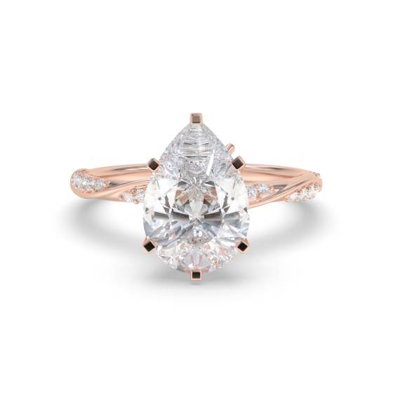 Pear Shoulder Set Engagement Ring