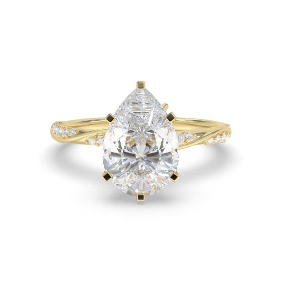 Pear Shoulder Set Engagement Ring