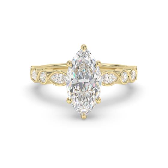 Marquise Shoulder Set Engagement Ring